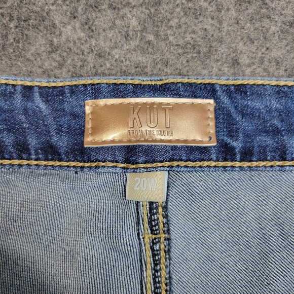 Kut From The Kloth Jeans Womens 20W Blue Denim Boho Charlotte High Rise Wide Leg - Picture 11 of 12